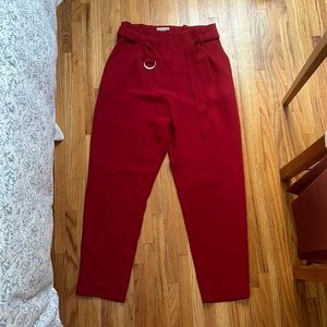 red h&m dress pants